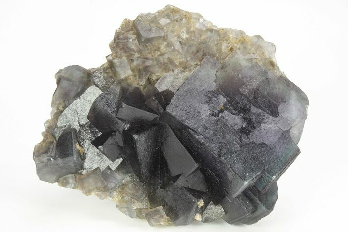Colorful Cubic Fluorite Crystals with Phantoms - Yaogangxian Mine #217421